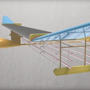 ساخت هواپیمایی که بدون هیچ بخش متحرکی با کمک باد پرواز می کند.