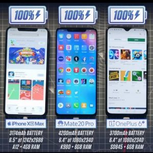 تماشا کنید: مقایسه باتری گلکسی اس 10 پلاس با میت 20 پرو، آیفون XS مکس