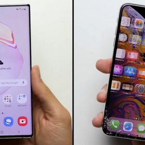 تماشا کنید: تست سقوط گلکسی نوت 10 در برابر آیفون XS مکس