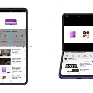 گلکسی زد فلیپ تجربه نمایشگر اسپلیت یوتیوب را دریافت کرد