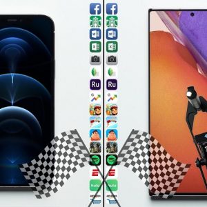 تماشا کنید: تست سرعت آیفون 12 پرو با گلکسی نوت 20 اولترا