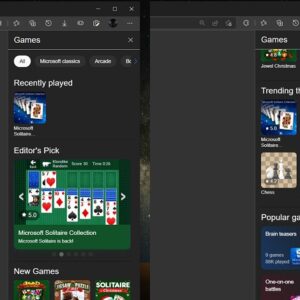 اضافه شدن پنل بازی به مرورگر مایکروسافت اج