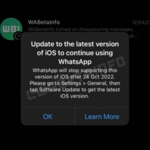 واتس اپ دیگر از iOS نسخه 10 و 11 پشتیبانی نخواهید کرد
