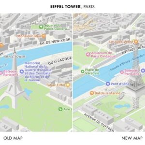 آزمایش داده های بهبود یافته اپل مپس در فرانسه، موناکو و نیوزلند