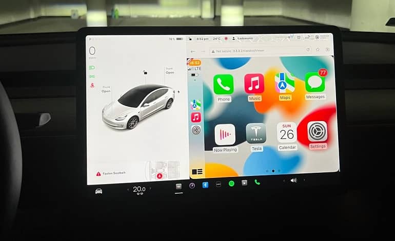 تماشا کنید: اجرای اپل CarPlay روی تسلا با استفاده از رزبری پای