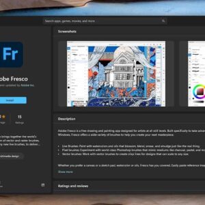 ادوبی Fresco در مایکروسافت استور منتشر شد