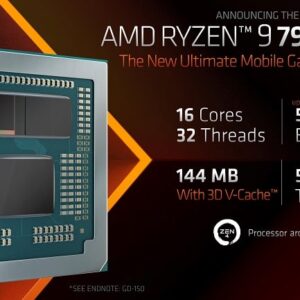 AMD از اولین پردازنده لپ تاپ با 3D V-Cache رونمایی کرد