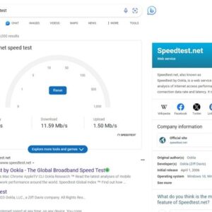 مایکروسافت پشتیبانی بومی Speedtest را به بینگ اضافه کرد