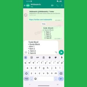 واتس اپ در حال آزمایش گزینه های فرمت بندی متن جدید است