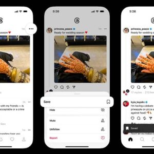 اپلیکیشن تردز یک ویژگی بوکمارک کردن برای ذخیره پست ها دریافت می کند