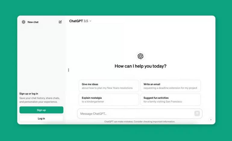 اکنون می توانید بدون حساب کاربری از ChatGPT استفاده کنید