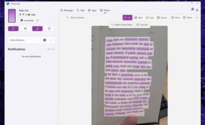 Phone Link به شما امکان کپی متن از تصاویر اندروید را می دهد