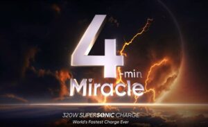شارژر سوپرسونیک 320 واتی ریلمی باتری را در کمتر از 5 دقیقه پر می کند