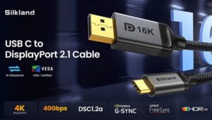 عرضه اولین کابل USB-C به DisplayPort 2.1 با گواهینامه 16K VESA