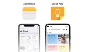 مقایسه Google Keep و Apple Notes