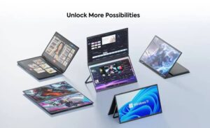Minisforum مانیتور قابل حمل با نمایشگر دوگانه 1080p را معرفی کرد