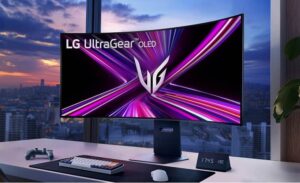 مانیتور گیمینگ جدید سری UltraGear GX9 ال‌جی می‌تواند از صاف به خمیده تبدیل شود