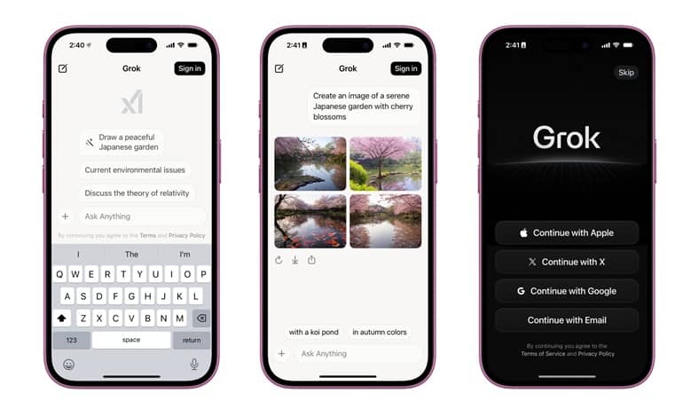 نسخه مستقل اپلیکیشن Grok ایکس اکنون در دسترس است