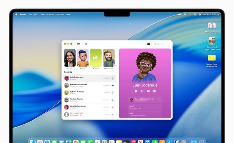 اپلیکیشن Phone در macOS 26؛ گامی دیگر به سوی مک مجهز به ارتباط سلولی