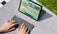 کیس Flip Folio لاجیتک برای آیپد کیبورد بی‌سیم قابل جدا شدن دارد
