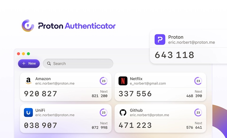 انتشار اپلیکیشن Proton Authenticator برای احراز هویت دو مرحله‌ای