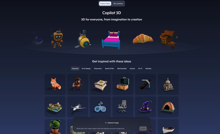 تبدیل تصاویر دوبعدی به مدل‌های سه‌بعدی با Copilot 3D