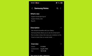 اپلیکیشن Samsung Notes با پشتیبانی از حالت افقی به روز شد