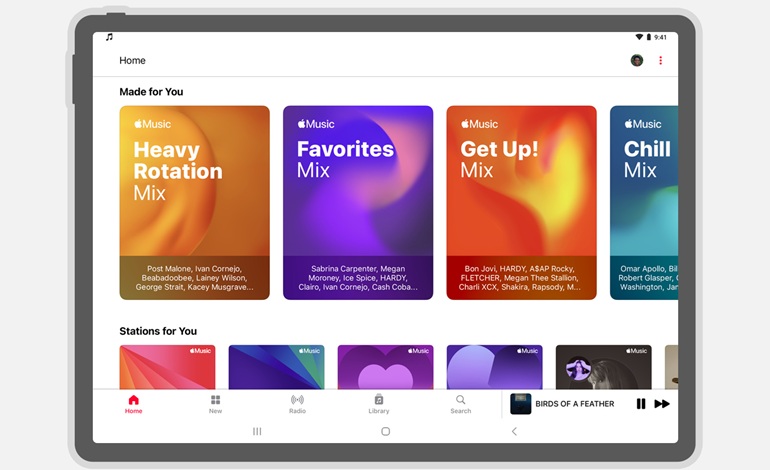 بازطراحی Apple Music برای اندروید با قابلیت ترجمه و تلفظ اشعار