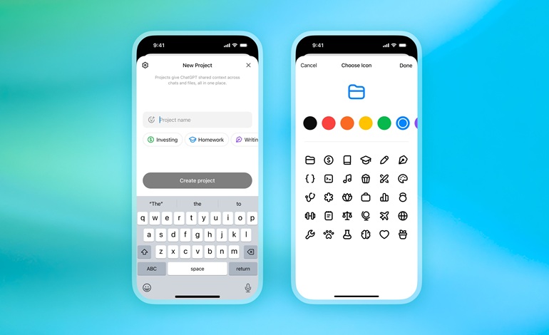 OpenAI قابلیت Projects را برای کاربران رایگان ChatGPT فعال کرد