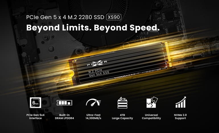 سیلیکون پاور حافظه SSD پرسرعت XPOWER XS90 Gen 5 x4 را عرضه کرد