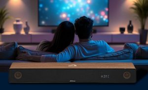 عرضه ساندبار جدید JVC با فناوری Dolby Atmos و بلندگوی مخروطی چوبی