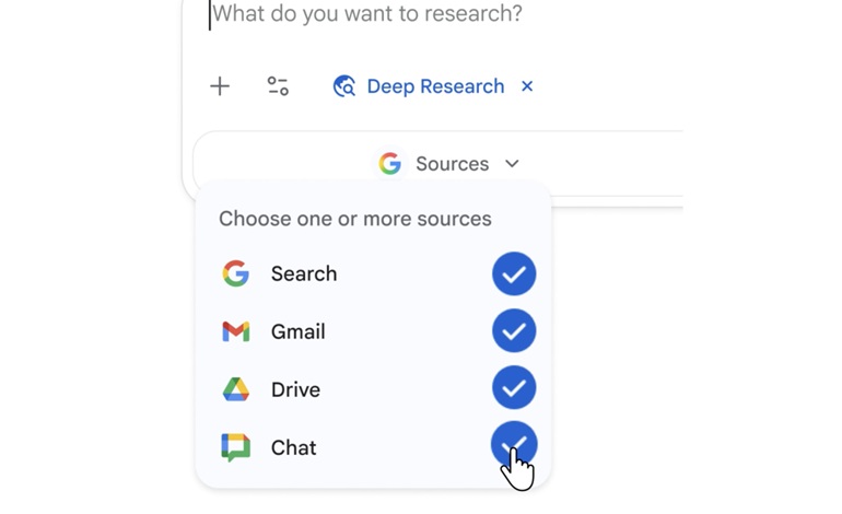 قابلیت Deep Research در Gemini حالا می‌تواند از داده‌های Gmail و Drive شما استفاده کند