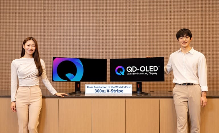 سامسونگ عرضه انبوه اولین پنل QD-OLED با نرخ 360 هرتز و ساختار V-Stripe را آغاز کرد