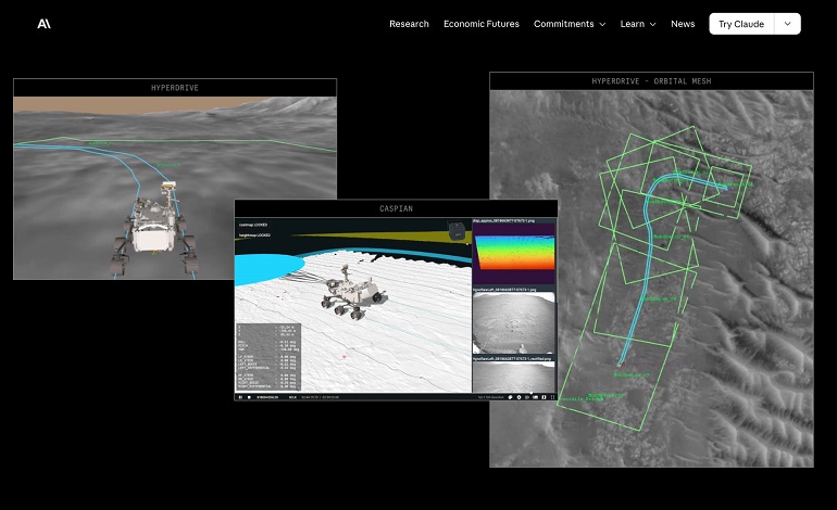 استفاده ناسا از Claude برای برنامه‌ریزی مسیر مریخ‌نورد Perseverance