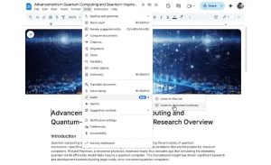 گوگل Docs به خلاصه‌ های صوتی مبتنی بر هوش مصنوعی مجهز شد