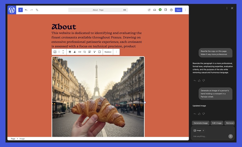 وردپرس یک دستیار هوش مصنوعی اضافه کرد