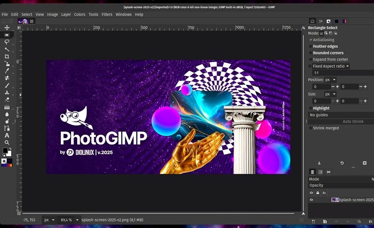 ظاهری شبیه به فتوشاپ برای GIMP، بدون پرداخت هزینه‌ سنگین