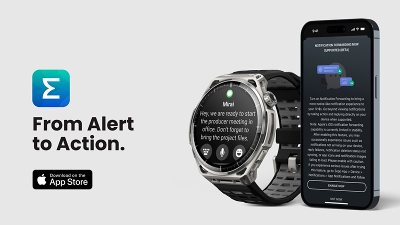 Amazfit از یک ویژگی آزمایشی برای ارسال اعلان‌های iOS رونمایی کرد