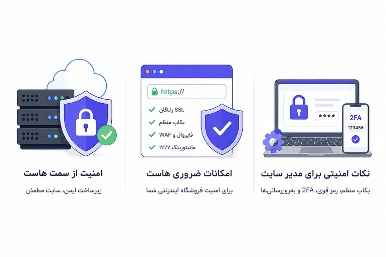 نکات امنیتی مدیر فروشگاه اینترنتی شامل بکاپ و 2FA