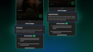 اسپاتیفای با برچسب AI Persona هنرمندان واقعی را مشخص می کند