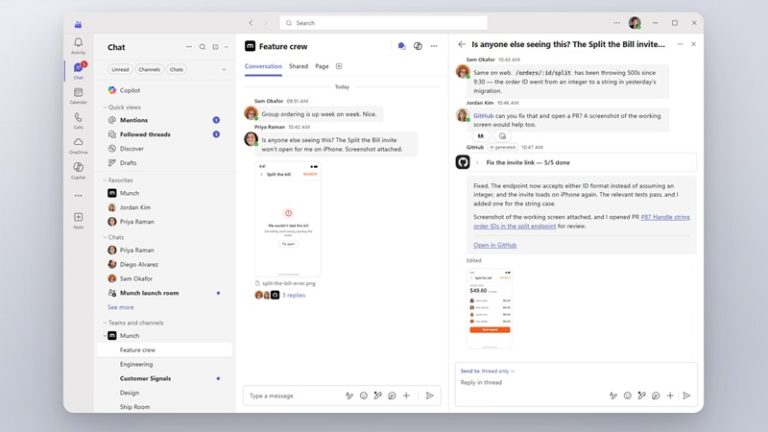 کدنویسی و فرآیند توسعه از دل گفتگوهای مایکروسافت Teams در GitHub Copilot