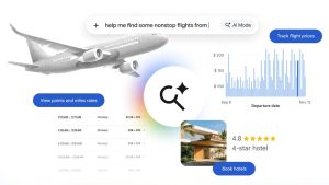 گوگل AI Mode حالا می‌تواند قیمت پروازها را پیگیری و برای شما هتل رزرو کند
