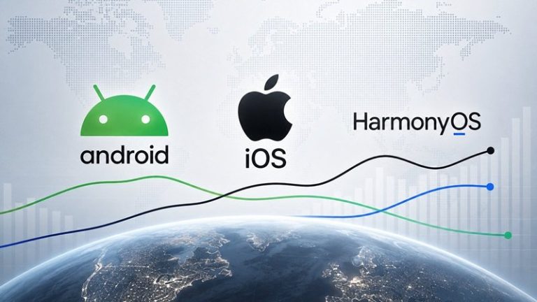 سهم جهانی اندروید، iOS و HarmonyOS در بازار گوشی‌های هوشمند اعلام شد
