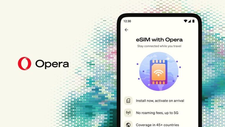 نسخه اندروید مرورگر اپرا حالا با eSIM رایگان و 3GB اینترنت عرضه می‌شود