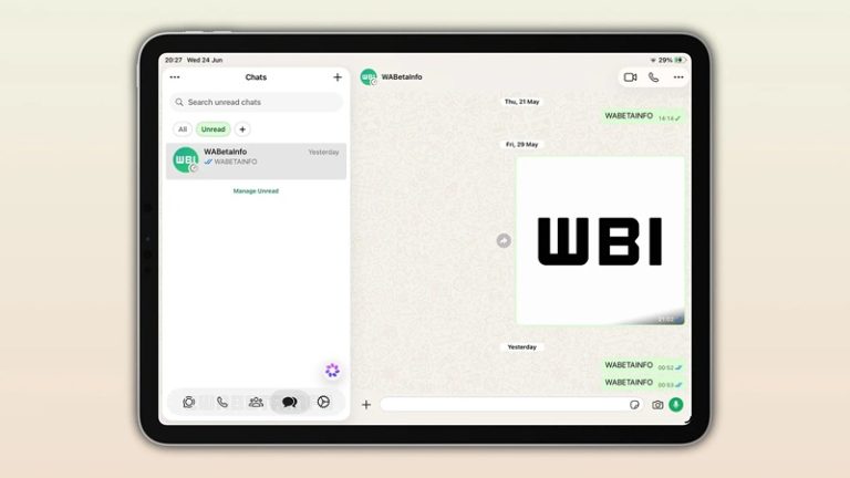 واتس اپ رابط کاربری بازطراحی‌شده آیپد را با نوار کناری شبیه مک عرضه می‌کند