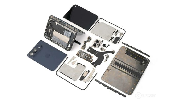 کالبدشکافی آیفون دوئو توسط iFixit شاید علت خرابی نمایشگر و لولای آن را توضیح دهد