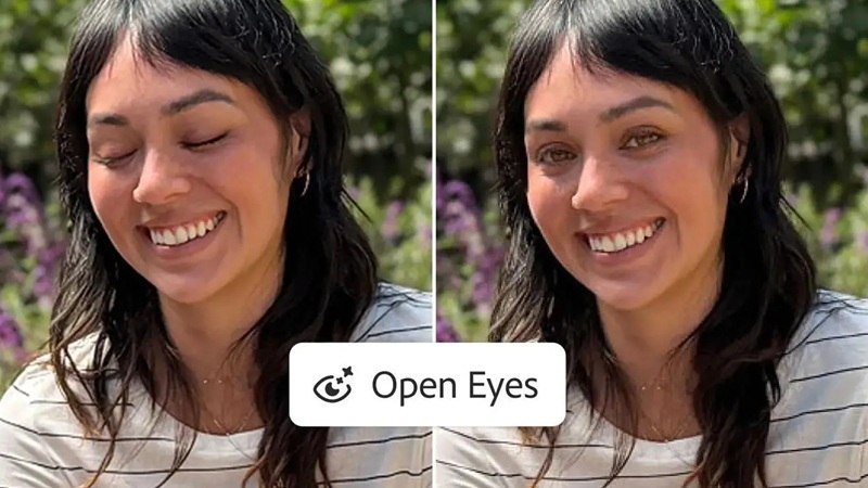 اپلیکیشن Adobe Lightroom حالا می‌تواند با یک لمس، چشم‌های بسته را در عکس‌ها باز کند